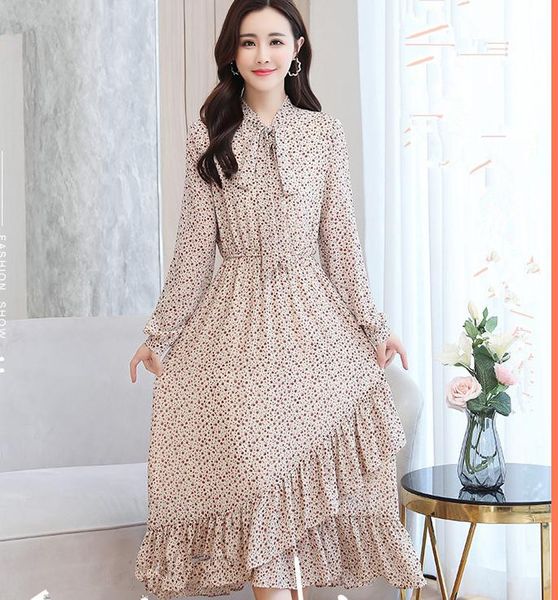 

2021 summer fashion long sleeve women's dress @36, Black;gray