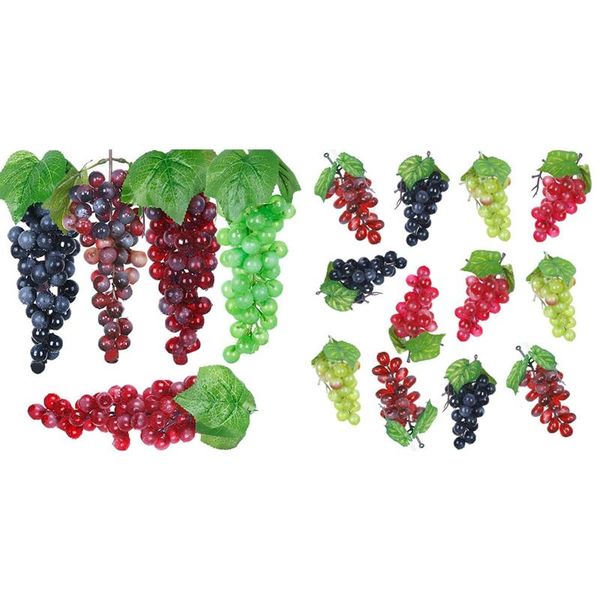 

bunches simulation decorative lifelike fake grapes clusters for wedding, 12 14cm & 5 24cm party decoration