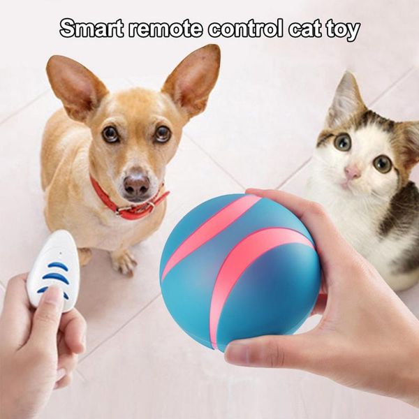 

pet electric ball cat interactive toys remote control led flashing usb