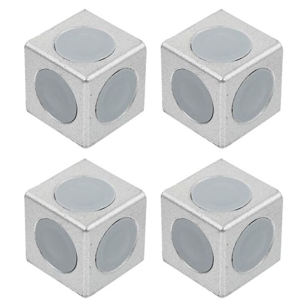 

watering equipments 1 set 4pcs aluminum profile corner bracket cube (silver)