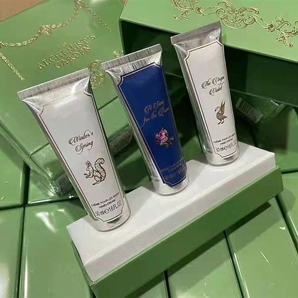 

high-end good christmas gift perfume smell the alchemist's garden hand cream 3pcs *50ml kit with handbag 3 in 1 set fragrance charming