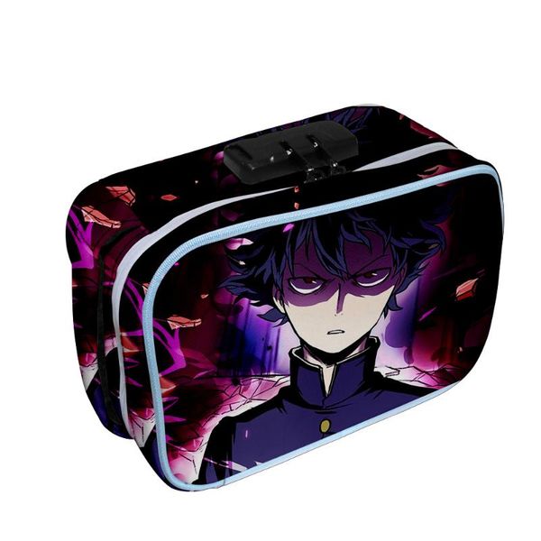 

cosmetic bags & cases mob psycho 100 3d printed oxford cloth fashion portable cosmeticÂ bagÂ combination lock package for women casual