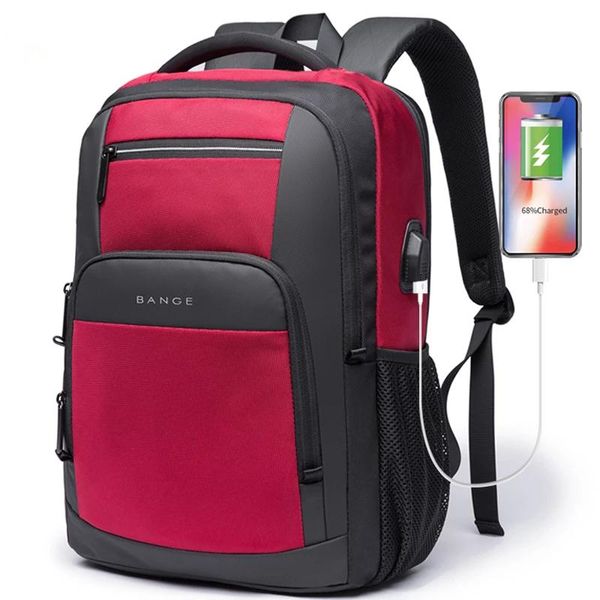 

backpack large capacity 15.6 inch daily school multifunctional usb charging man lapfor teenager