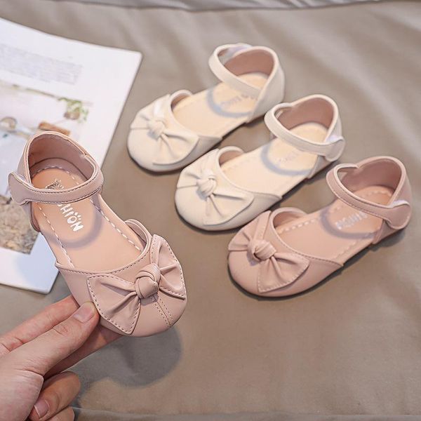 

flat shoes little girls white pink bowknot princess sandals for spring summer kids wedding party chaussure fille 2 3 4 5-8t, Black;grey