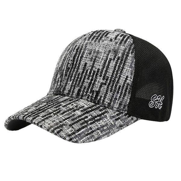 

wide brim hats 20# women men sequins breathable beach adjustable baseball cap hip hop hat sun fitted casual gorras dad, Blue;gray