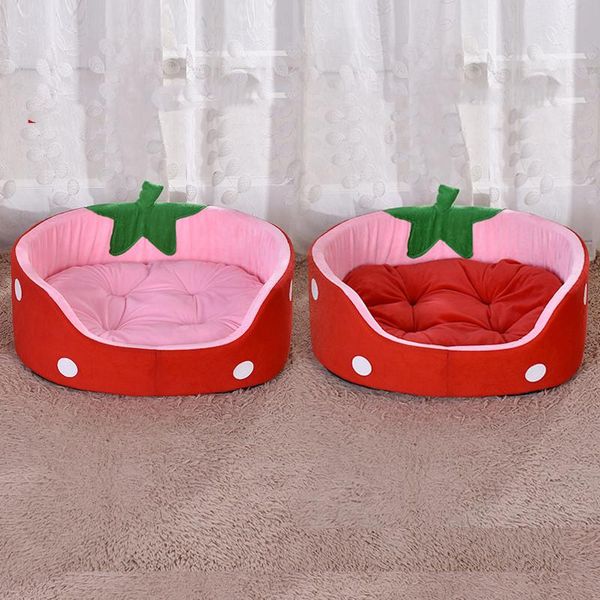 

winter dogs beds nest round cat house strawberry watermelon shape pet bed for sphinxes soft waterproof dog small kennels & pens