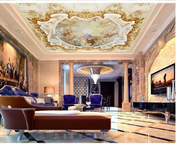 

wallpapers wallpaper 3d ceiling angel european embossed zenith murals po