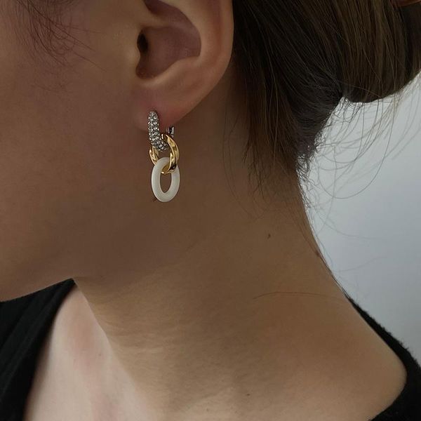 

hoop & huggie timeless wonder fancy zirconia geo hoops earrings for women goth designer detachable gift runway egirl prom emo mix luxury 252, Golden;silver