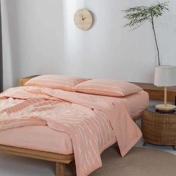 

bedding sets multi color grid duvet cover pillowcase 3/4pcs stripe set quilt fitted sheet blanket bed double  king size