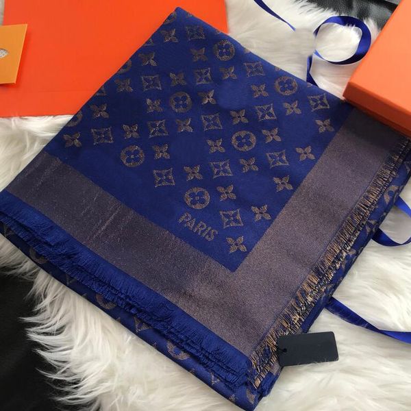 

2021ss 20colors fashion women winter letters scarves designer wholesale fashion scarf timeless classic super long shawl women's soft si, Blue;gray
