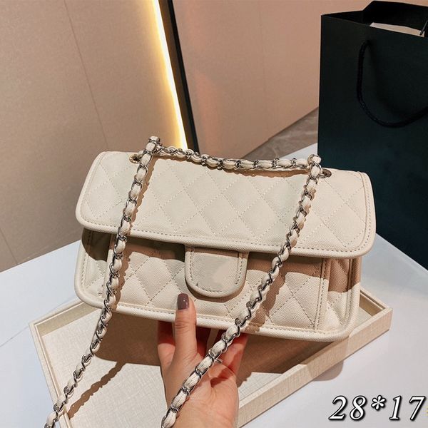 

2022autumn and winter retro fashion one-shoulder chain bag leather rhombus quilted large-capacity women's evening bags street single-pr