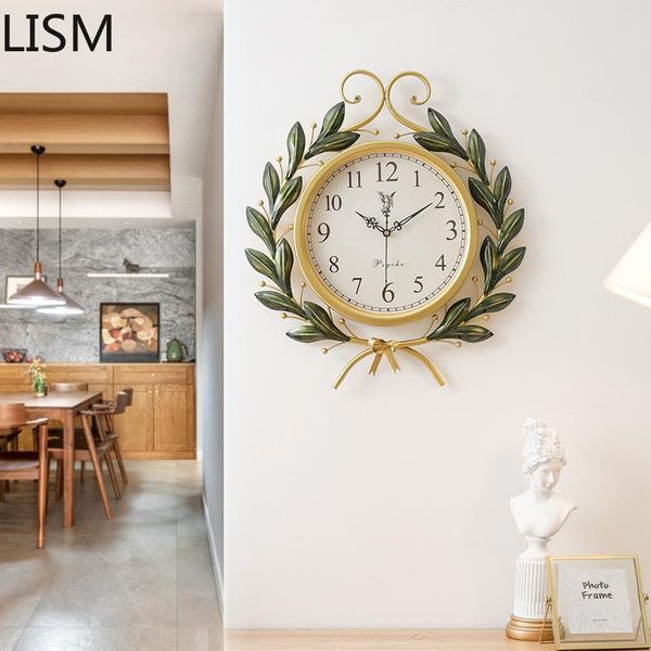 

horloge mural artwork american retro creative fashion wall clock modern minimalist home living room personality quartz clocks