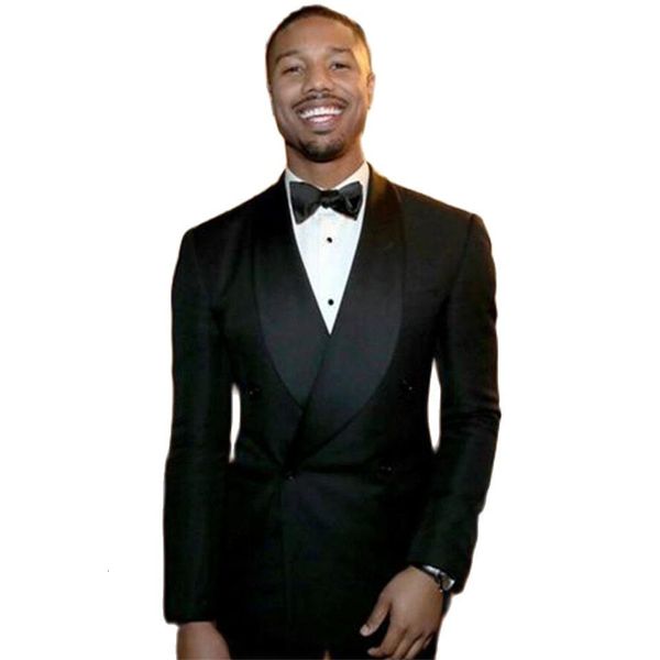 

men's suits & blazers men's suit smolking groom thin and culine evening s for white men wearing black jacket groom's lapel, White;black