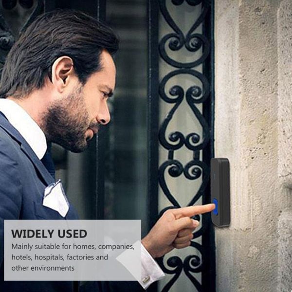 

wireless door bell kit operating at 300m 55 tunes led chime plug doorbells