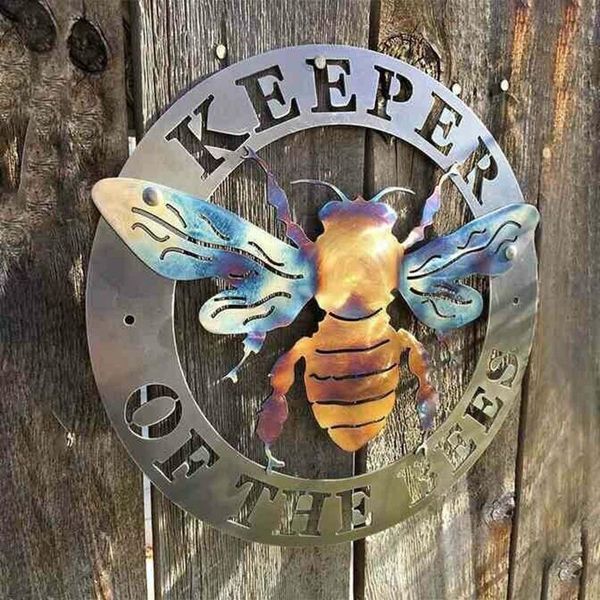 

gift wrap off the bee metal holiday art wall decoration round love ornament