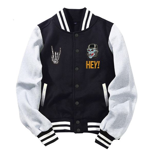 

men's hoodies & sweatshirts arrival sale baseball uniform coat rib sleeve fleece cotton character appliques casual brand clothing bombe, Black