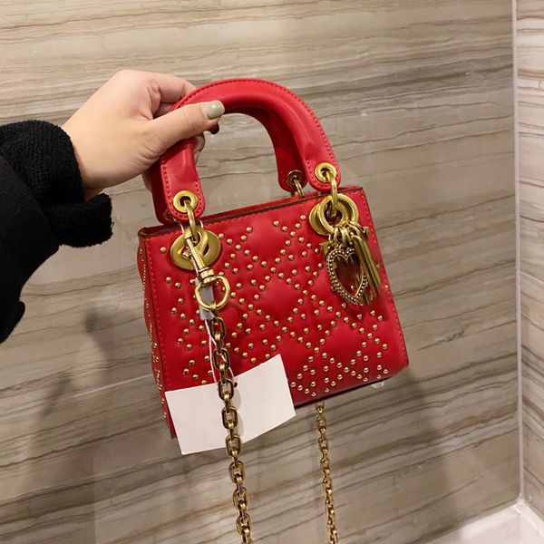 

multi pochette bag onthego mini bags dijia rivet love letter pendant princess red valentine's day one shoulder messenger han zhouzhouba