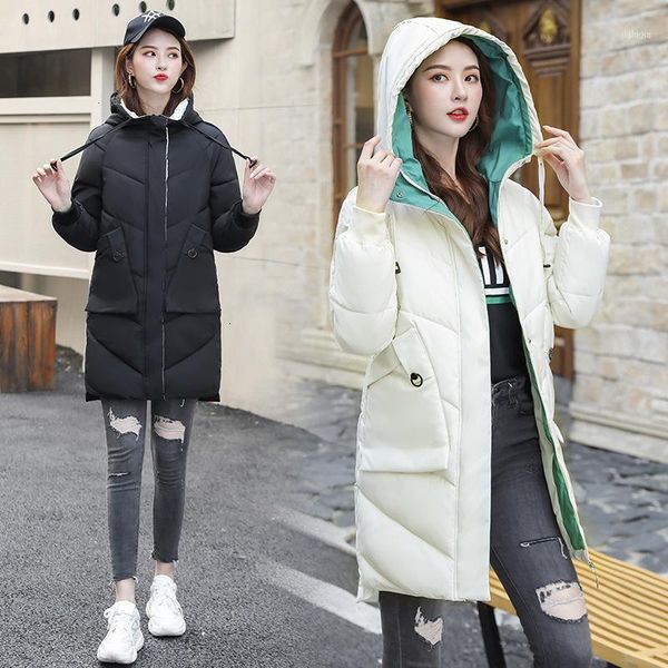 

women's down & parkas winter jacket women 2021 students bread cotton-padded whom long han edition loose cotton quilted coat1, Black