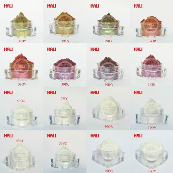 

nail glitter chameleon pigment,color shift flip pigment,item:39sb,color:orange-blue,weight:10gram,., Silver;gold