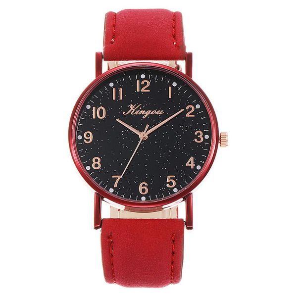 

wristwatches women fashion business watch starry geneva leather belt ladies casual simple relojes para mujer, Slivery;brown