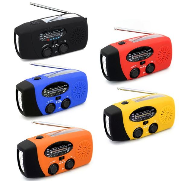 

radio emergency hand crank weather portable fm am wb noaa solar 2000mah led