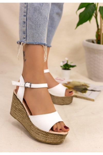 

sandals olivie white skin wedges, Black