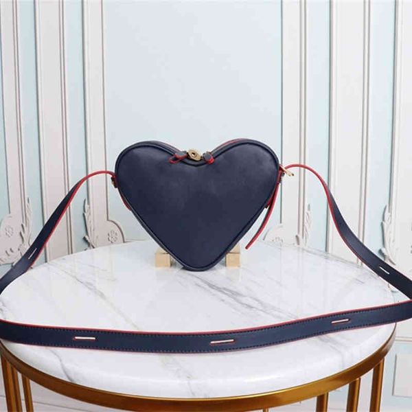 

heart bag letter ladies and shoulder bag messenger classic m45419 heart-shaped made leather of canvas 3 colors embossed size 22 handbag