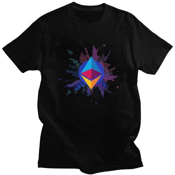 

men's t-shirts ethereum 2.0 foundation t shirt men pre-shrunk cotton tshirt awesome tees short sleeved blockchain crypto cryptocurrency, White;black
