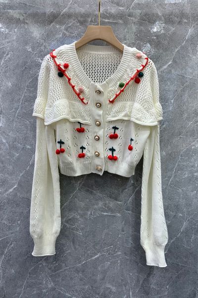 

three-dimensional crocheted hollow loose short sweater womens autumn european and american new age-reducing 9l, White;black