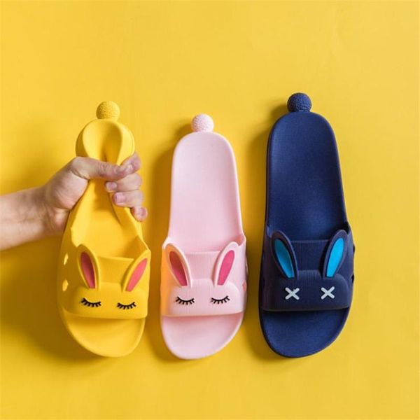 

summer ladies cartoon slippers couples non-slip soft-soled house shoes women/manindoor bathroom sandals female slides large size, Black