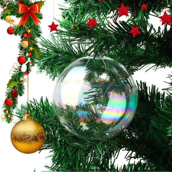 

party decoration glass hanging ball for christmas tree drop ornaments iridescent baubles sphere 8cm/10cm pendant