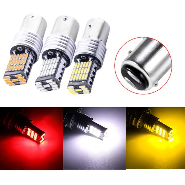 10 pçs / lote Super Bright 1157 4014 45smd Lâmpadas LED para luzes de carro luzes de freio luzes reversas Taillights 12V