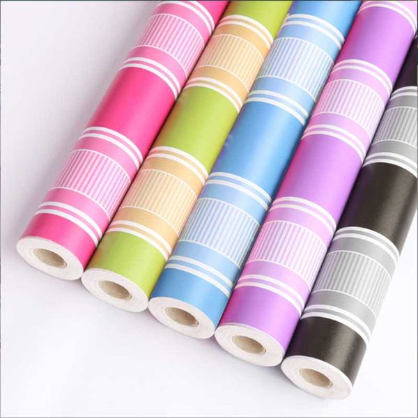 

wallpapers peeling and pasting wallpaper striped self board children's room bedroom waterproof home decoration paste covering film