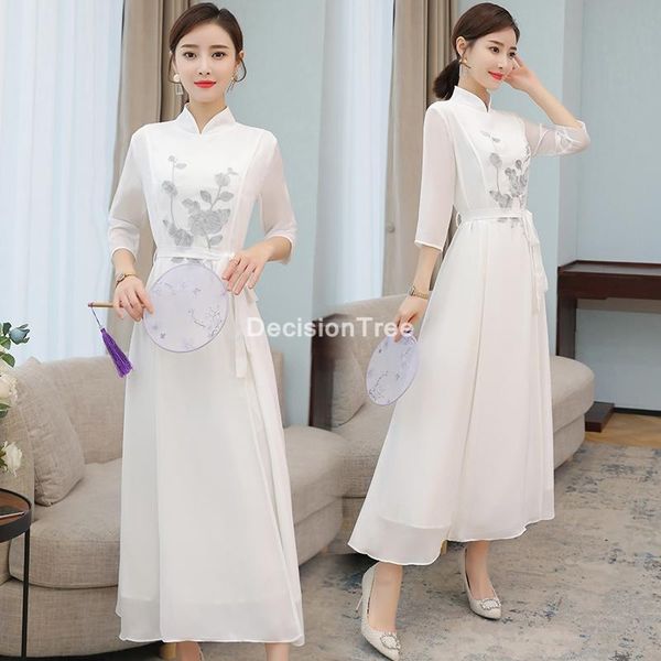 

lace dresses chinese bride vintage traditional wedding cheongsam dress qipao elegant lady party oriental ethnic clothing, Red
