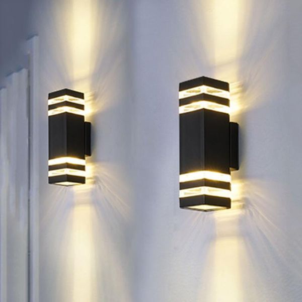 

outdoor wall lamps e27 24w waterproof led light dual-head porch lights aluminum up down lamp for garden yard corridor balcony
