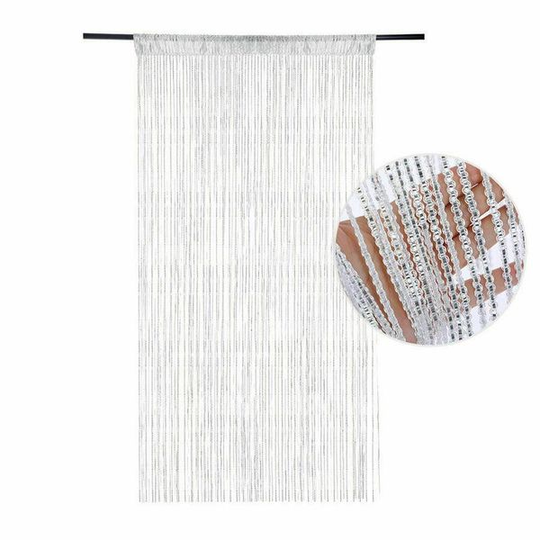 

window curtain 100*200cm door windows hanging beaded decors string summer insect screen tassel panel curtains & drapes