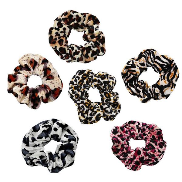 

hair clips & barrettes cosyoo 2021 arrived girls leopard scrunchies 6pcs panther holder elastic bands chouchou accessories, Golden;silver