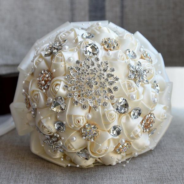 

wedding flowers gorgeous mariage bridal bouquets artificial bouquet crystal sparkle with pearls 2021 buque de noiva ph13