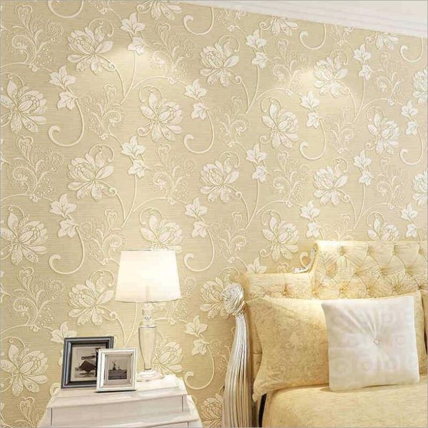 

wallpapers pink flower wallpaper roll desk3 d modern embossed non-wovewall picture for living room decor home