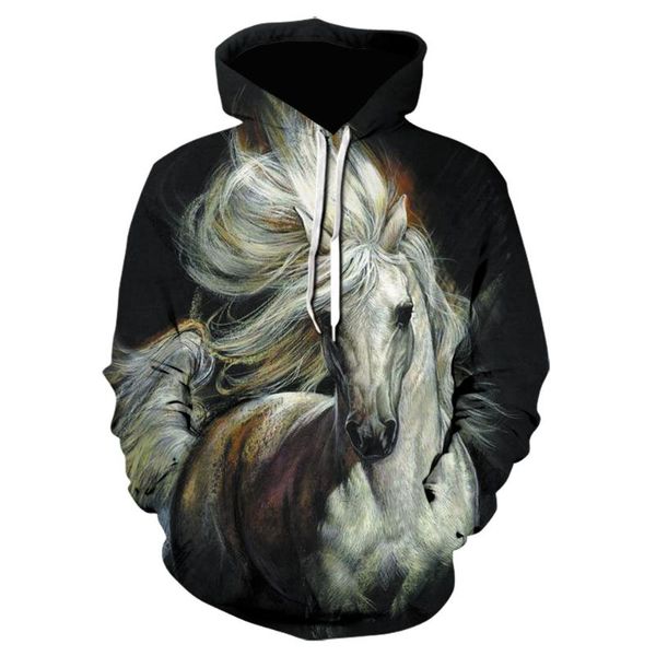 

men's jackets creative harajuku 3d print robust horse sweatshirt premium hoodies boys/girls animal pattern pullovers 2021 hoodie tracks, Black;brown