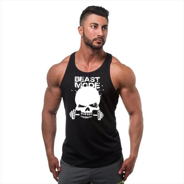 

mens fitness sports sleeveless shirt men vest bodybuilding clothing sportswear muscle, White;black