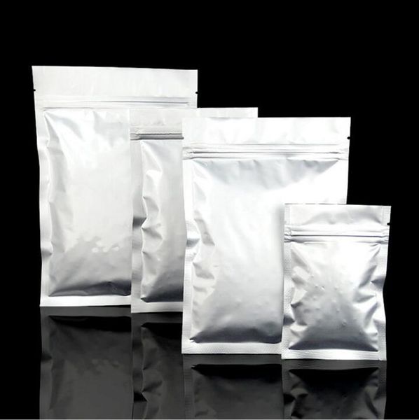 

storage bags 100pcs small pure aluminum zipper bag flat foil food sealed pa with valve