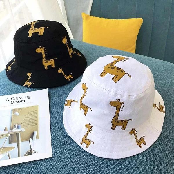 

wide brim hats children bucket hat spring summer for boys girls sun caps cartoon giraffe baby camping fishing cap casual panama, Blue;gray