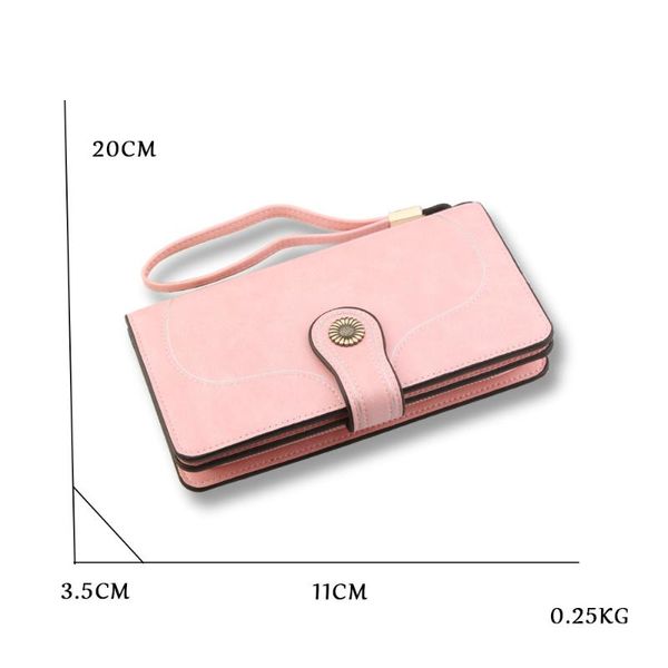 

women's wallet fashion buckle bag multi-function retro billfold zipper bag wallets293r, Red;black