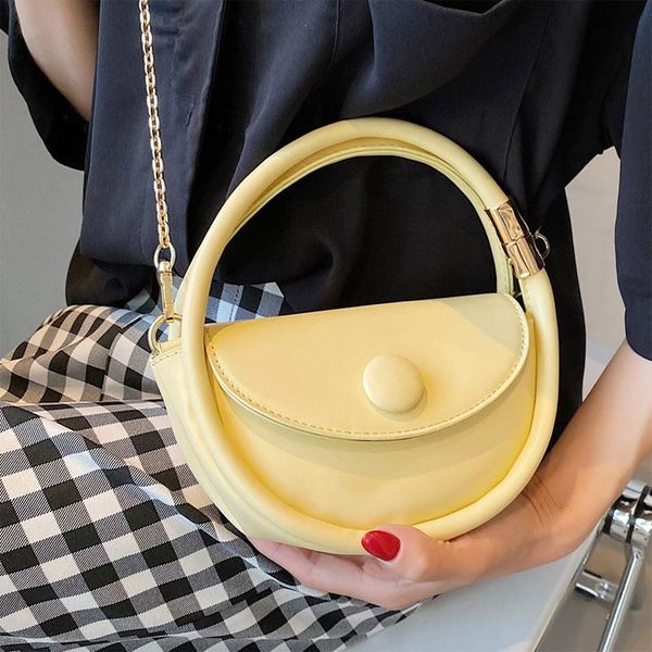 

evening bags women's designer pu leather handbag simple fashionable solid round woman shoulder bag luxury crossbody women 2021