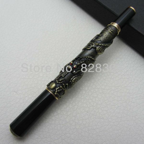 

two dragon play pearl roller ball pen crystal ballpoint pens, Blue;orange