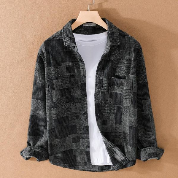 

men's casual shirts autumn and spring long-sleeved thick jackets of shirt for men brand cotton fashion mens chemise camisa, White;black