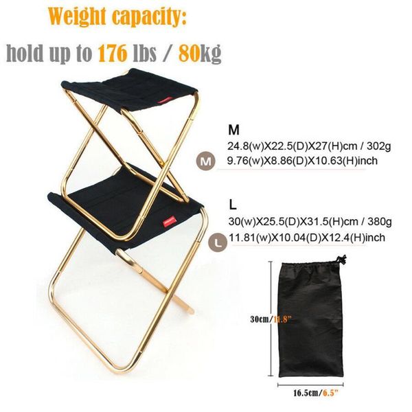 

folding chair stools mini seat aluminum alloy portable for outdoor camping fishing picnic beach accessories