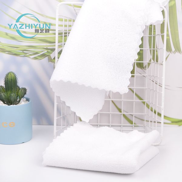 

face towel el warp knitted trimmed white