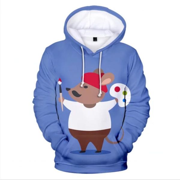

men's hoodies & sweatshirts harajuku 3d for girls cat mouse white&pink hooded women's sweatshirt long-sleeved men/women kawaii out, Black